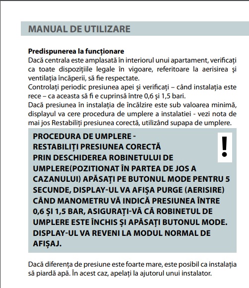 Eroare Purge Ariston